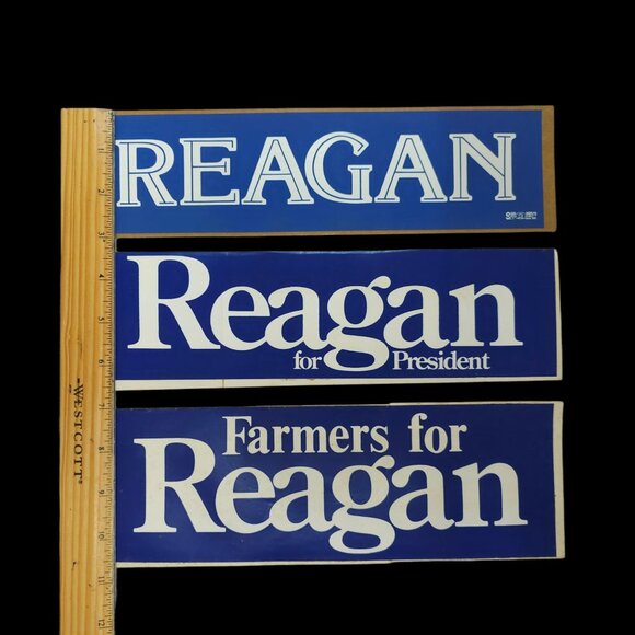 Farmers For Reagan For President 1980 Presidential Campaign Bumper Stickers NOS - Picture 3 of 7